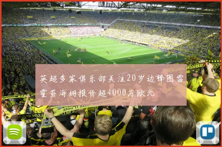 英超多家俱乐部关注20岁边锋图雷霍芬海姆报价超4000万欧元